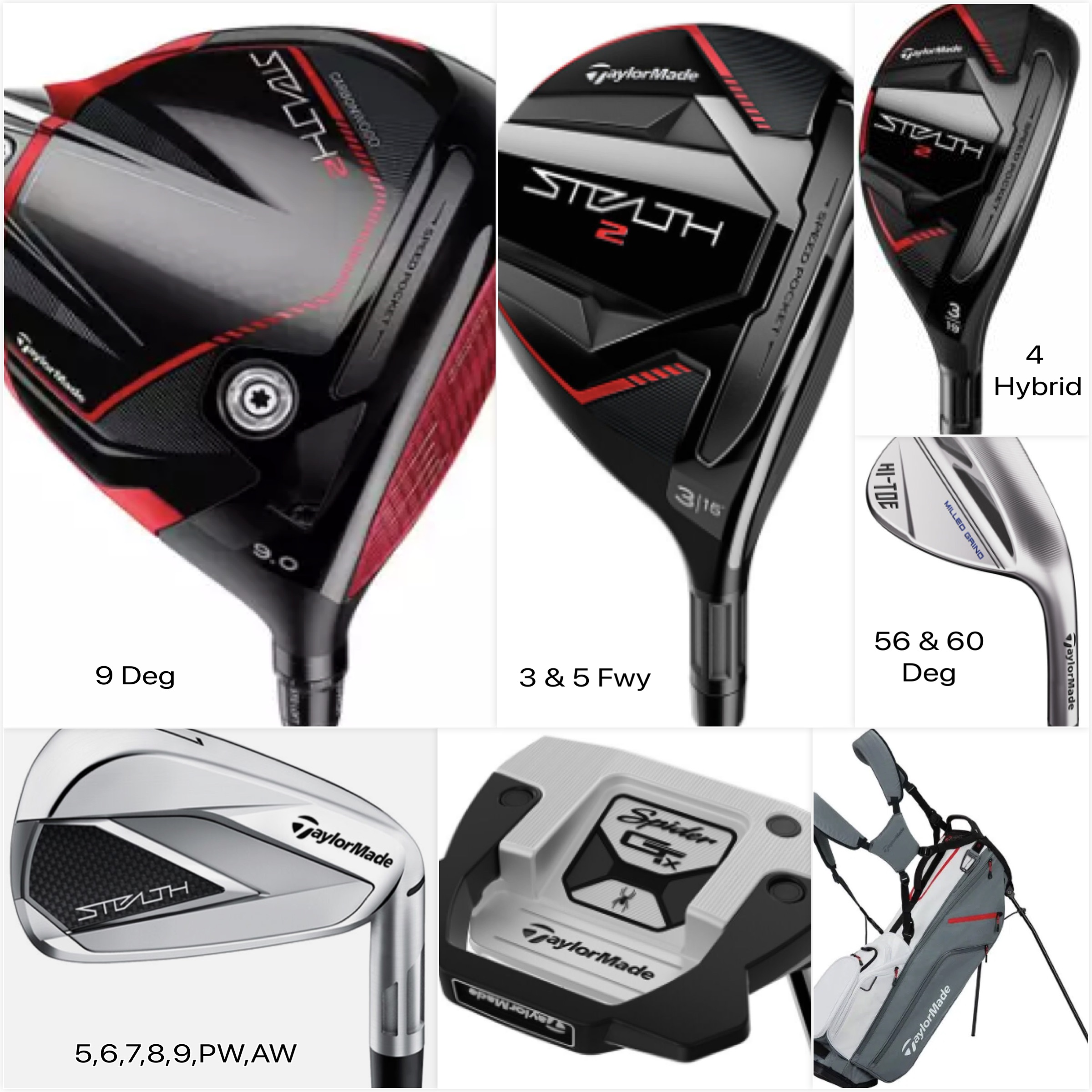 Set 1 - TaylorMade Stealth 2 Stiff Flex Right Hand (SA) | Prosets 